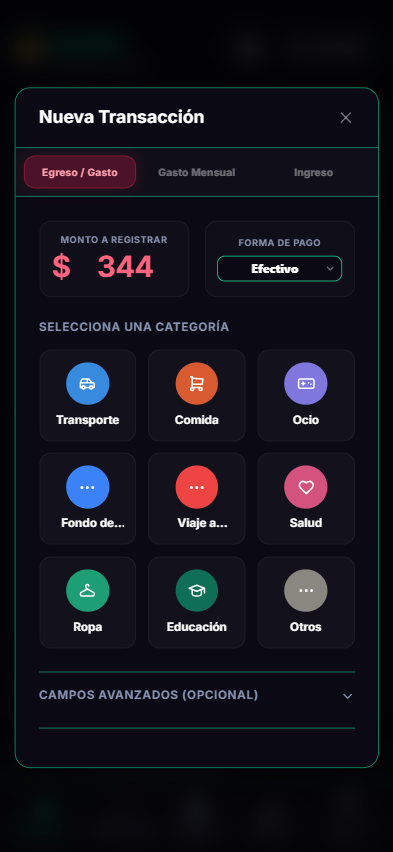 Nueva Transacción FINPER